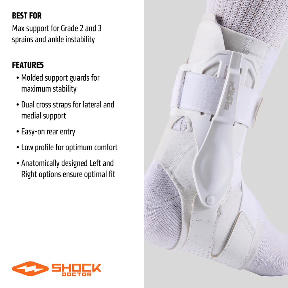 Ankle Brace with Molded Support Guards and Cross Straps - Image 3