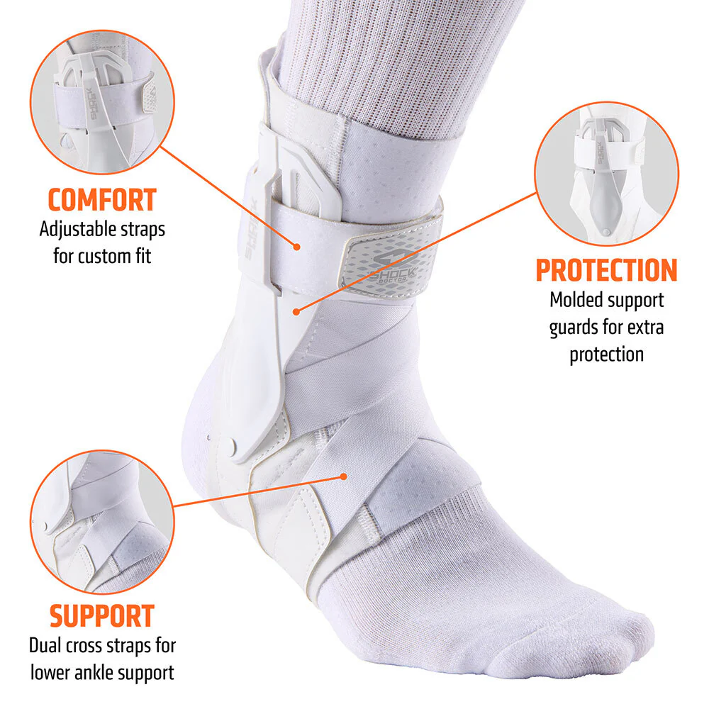 Ankle Brace with Molded Support Guards and Cross Straps - Image 4